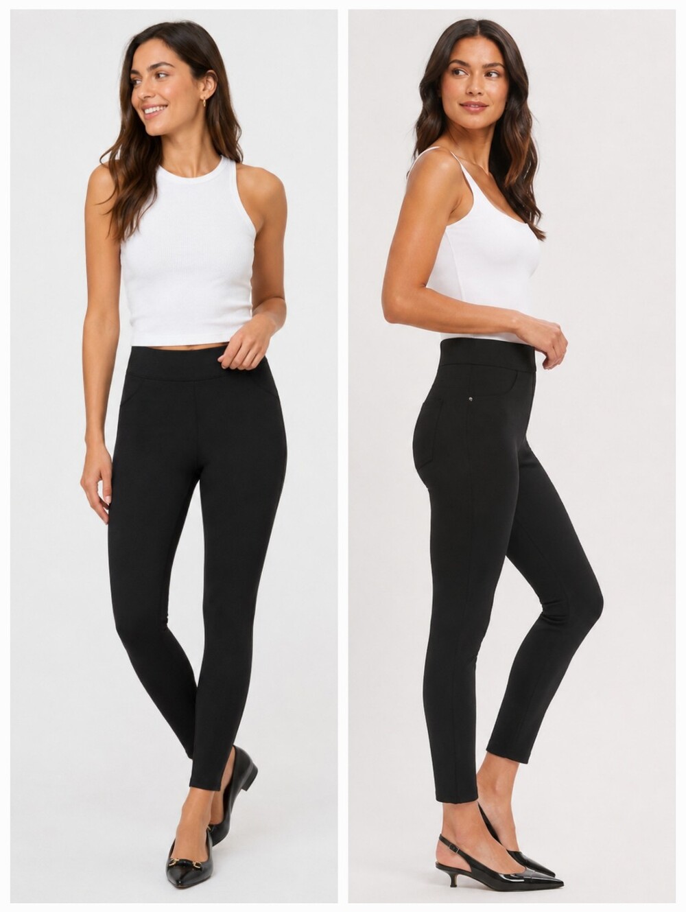 ❤️ NWOT! SPANX PERFECT PONTE ANKLE PANTS, HIGH RISE, BLACK, XL TALL / LONG